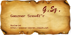 Gaszner Szevér névjegykártya